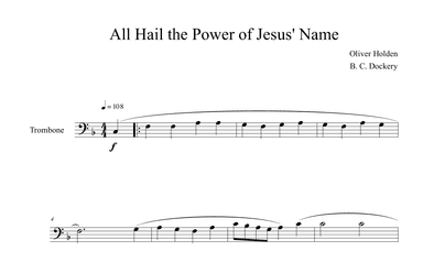 All Hail the Power of Jesus' Name (Trombone Solo) (arr. B. C. Dockery)