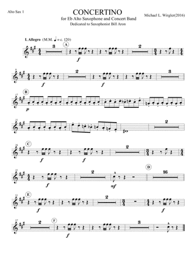 Concertino for Eb Alto Sax and Concert Band