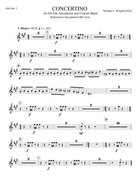 Concertino for Eb Alto Sax and Concert Band