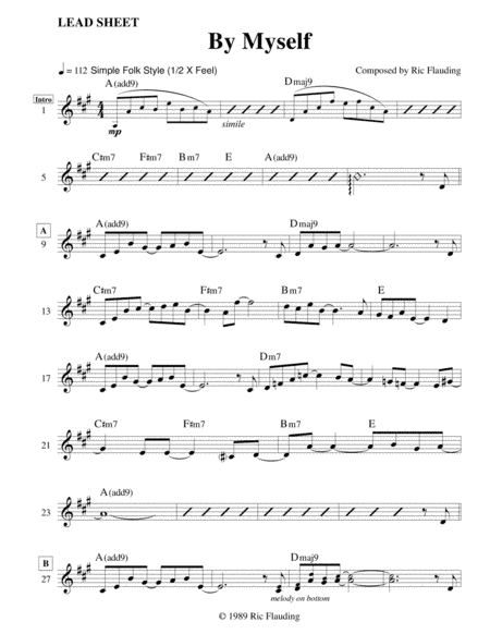 By Myself (Lead Sheet)