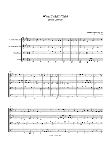 What Child Is This (Brass Quartet) (arr. Jordan Grigg)