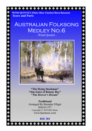 Australian Folksong Medley No. 6 - Wind Quintet Score and Parts PDF (arr. Brendan Elliget MAGA 537)