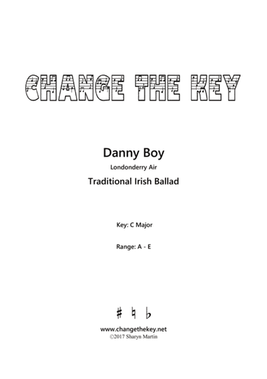 Danny Boy - C Major (arr. Sharyn Martin)