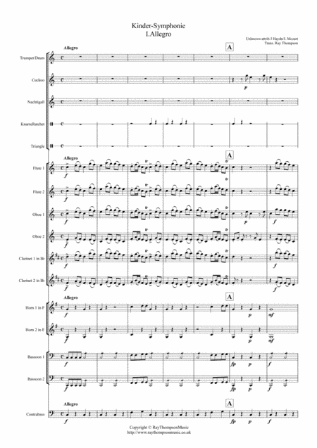 Kinder- Symphonie (Toy Symphony): Composer: Unknown - symphonic wind/percussion (arr. Ray Thompson)
