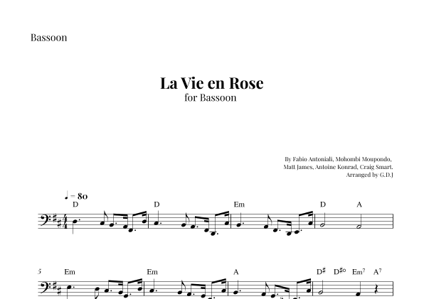 La Vie En Rose (arr. GDJ)