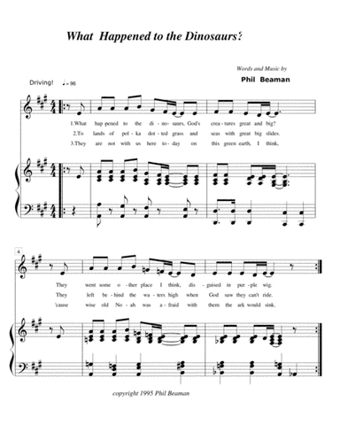 What Happened to the Dinosaurs? - unison children's choral