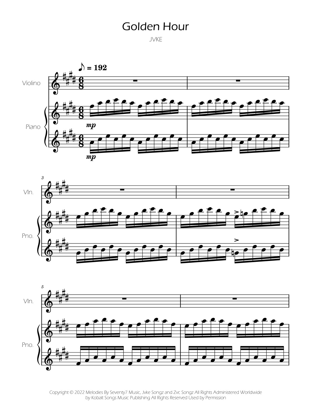 Golden Hour (arr. Ygor Nunes)