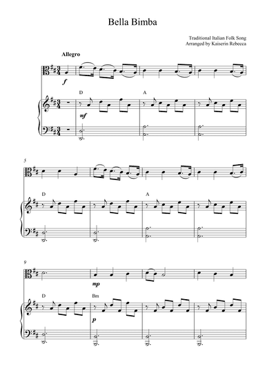 Bella Bimba (arr. Kaiserin Rebecca)