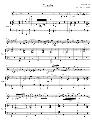 Vittorio Monti - Czardas for Trumpet and Piano (arr. Maksym Kravchenko)
