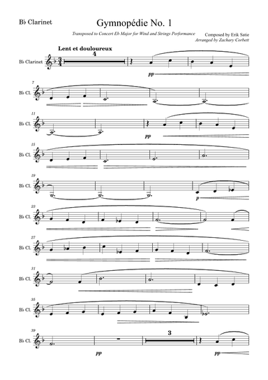 Gymnopédie No. 1 (arr. Zachary Corbett)
