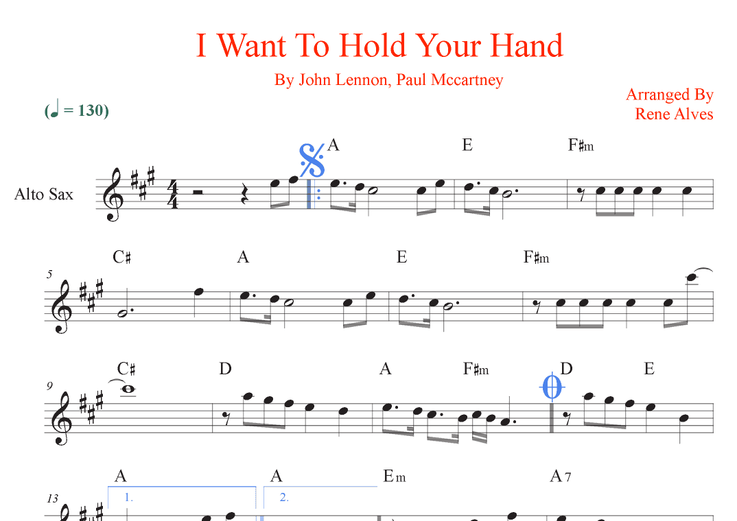 I Want To Hold Your Hand (arr. Rene Alves)
