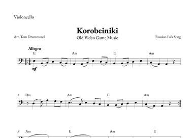 Korobeiniki (arr. Tom Drummond)