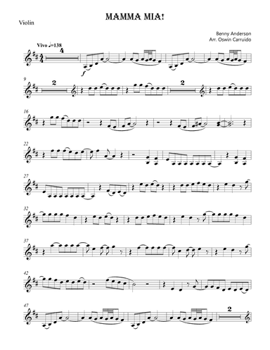 Mamma Mia (arr. Oswin Carruido)
