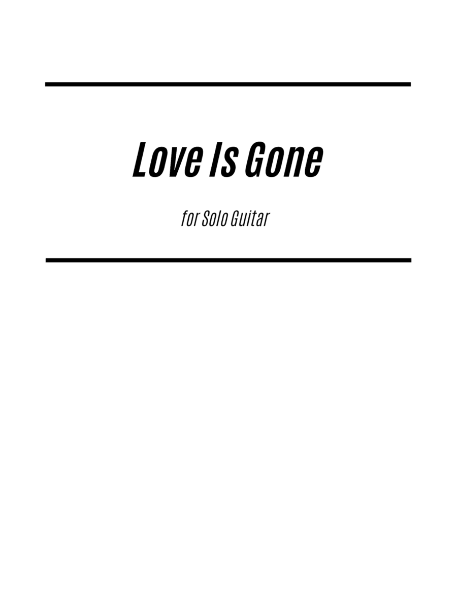 Love Is Gone (arr. Kenneth Pasciak)