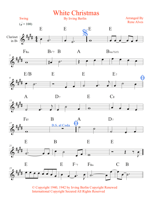 White Christmas (arr. Rene Alves)