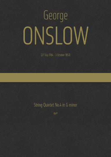 Onslow - String Quintet No.4 in G minor, Op.17 (arr. J.G. Cucó Barber)