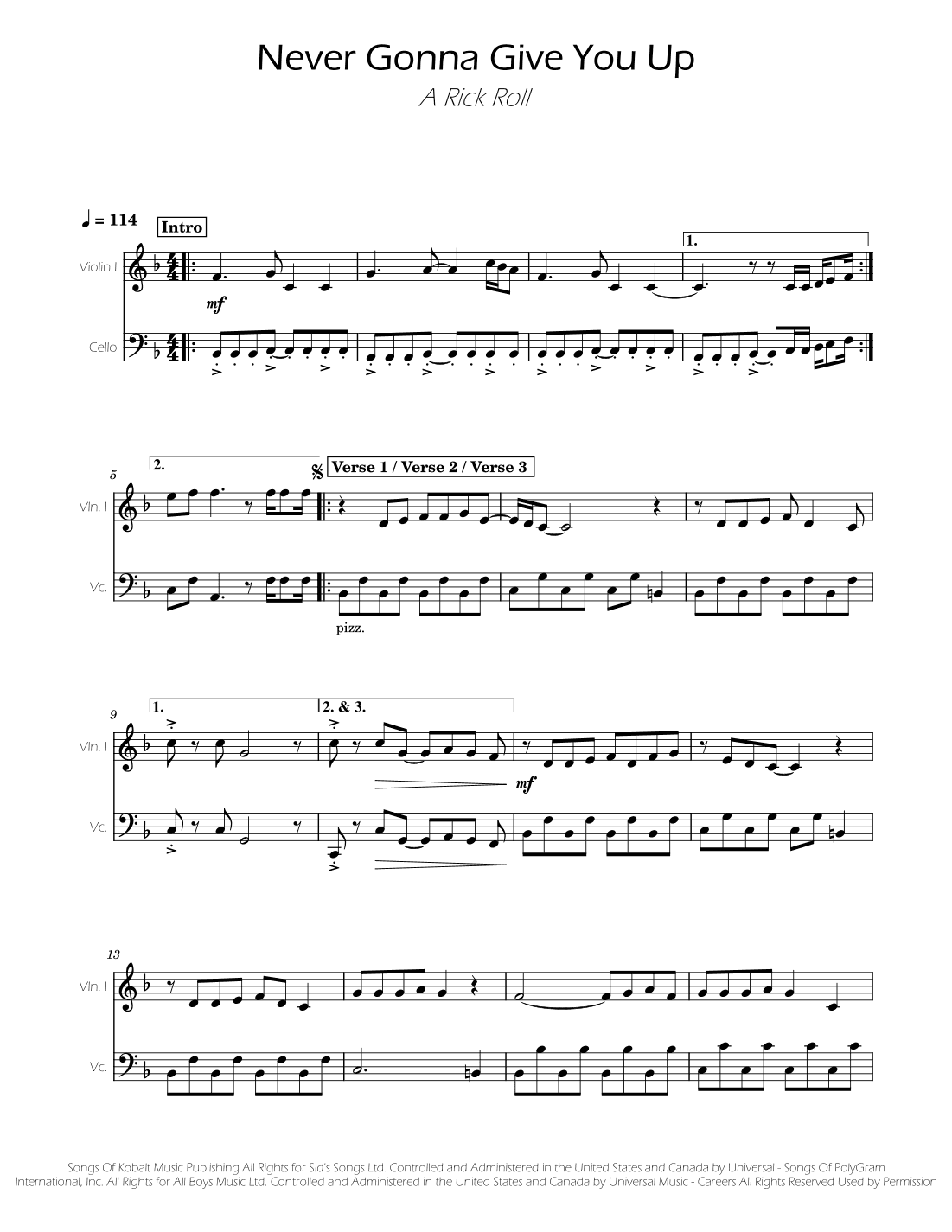 Never Gonna Give You Up (arr. Ygor Nunes)