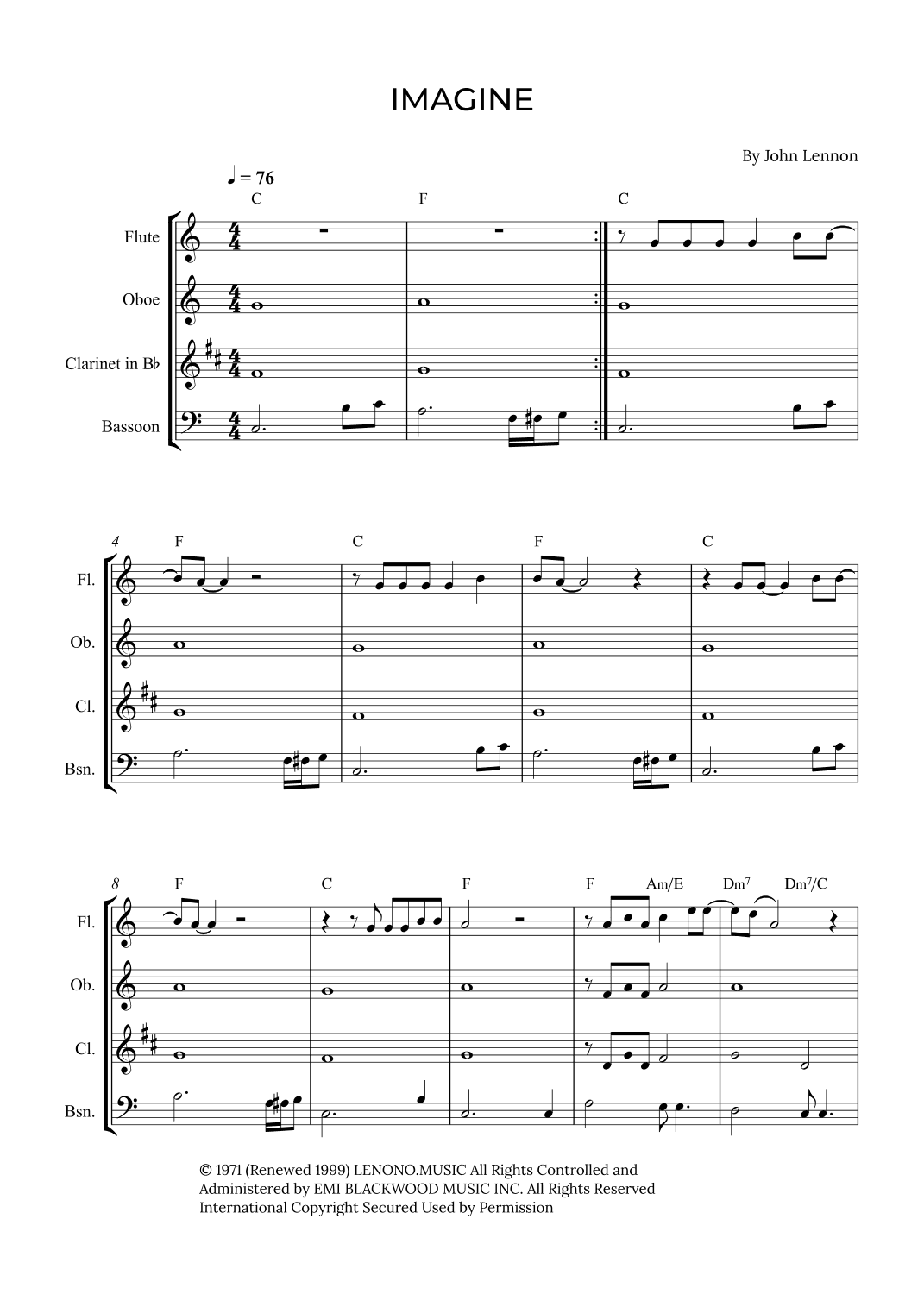 Imagine (arr. Alex Nunes Rodrigues)