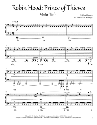 Main Title-prince Of Thieves (arr. Marie-Ève Mainguy)