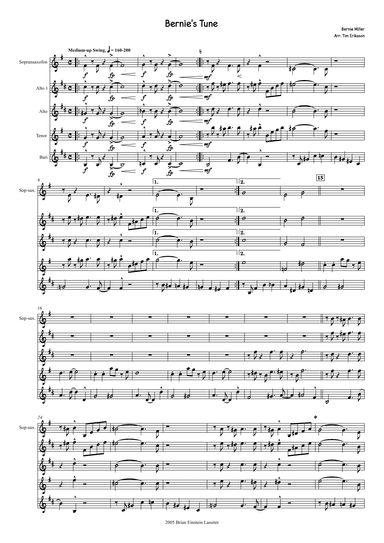 Bernie's Tune (arr. Tim Eriksson)