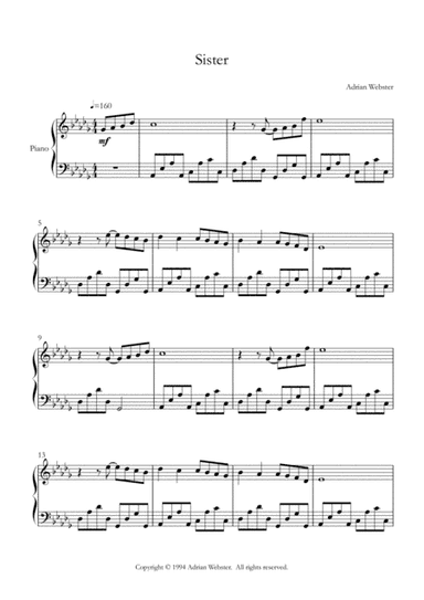 Sister - CrusaderBeach - Upbeat Happy Piano Solo