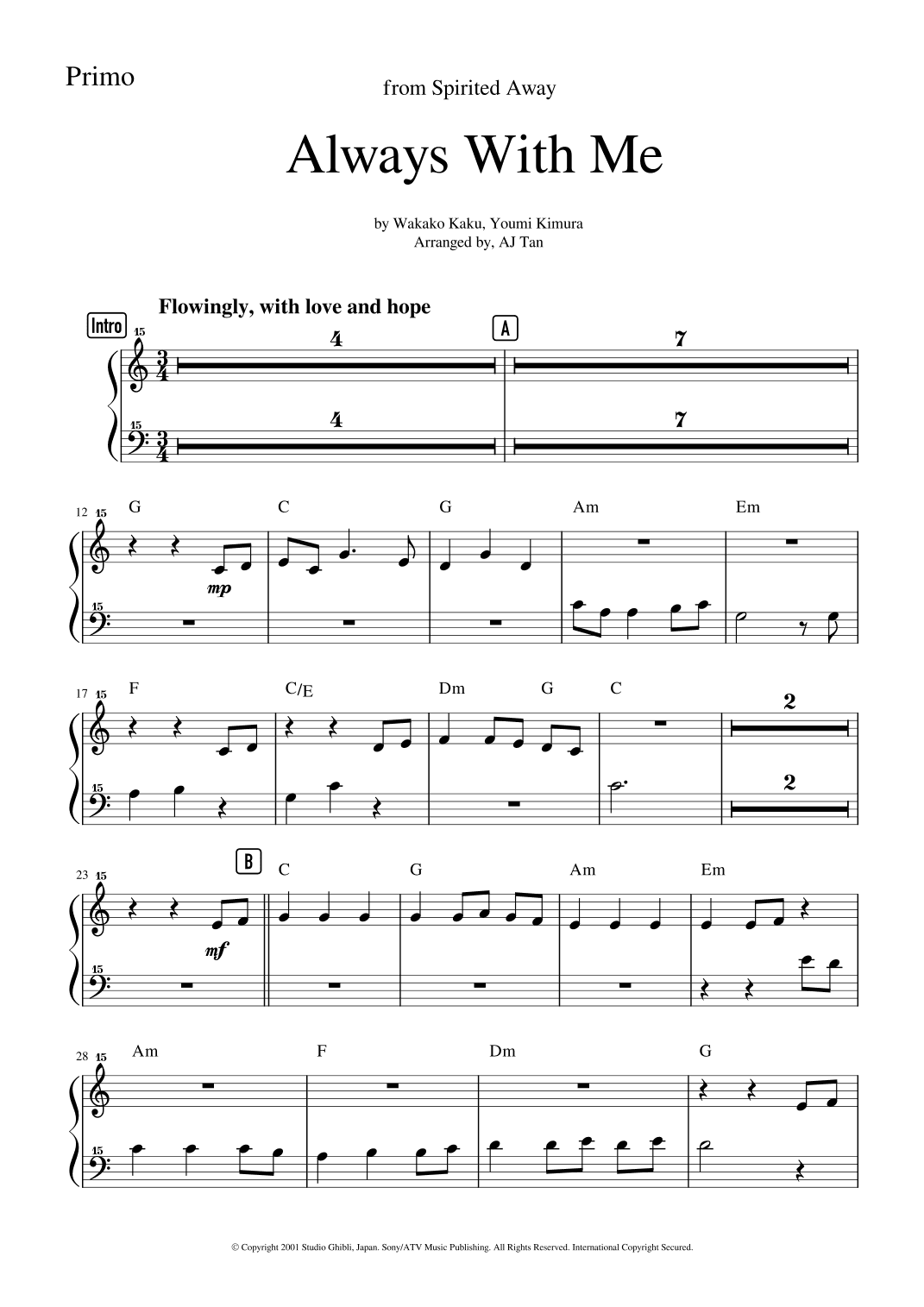 Itsumo Nandodemo (always With Me) (arr. AJ Tan)