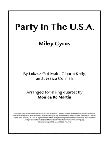 Party In The U.s.a. (arr. Monica Re Martin)
