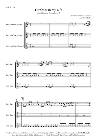For Once In My Life (arr. Fabio Britto)
