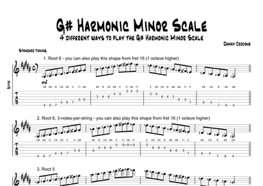 G# Harmonic Minor Scale (4 Ways to Play)