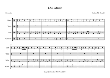 I.M. Music Drums & Percussion Score