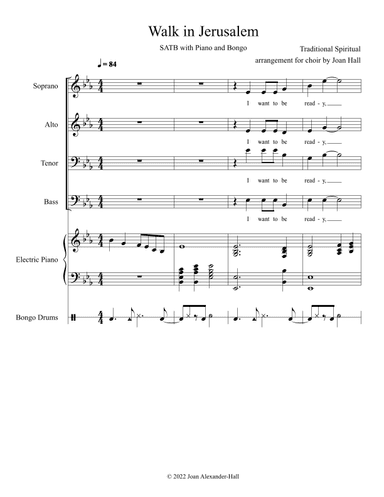Walk in Jerusalem (arr. Joan Alexander-Hall)