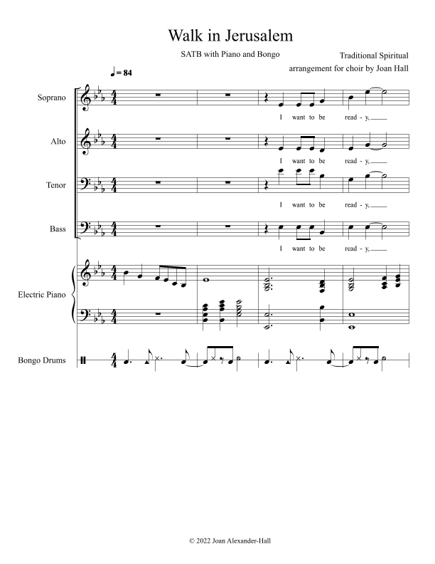 Walk in Jerusalem (arr. Joan Alexander-Hall)