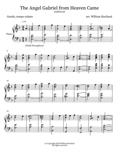 The Angel Gabriel from Heaven Came (arr. William Haviland)