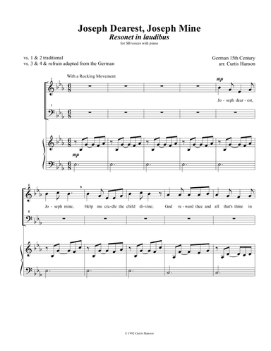 Joseph Dearest, Joseph Mine (2 pt.) (arr. Curtis Hanson)