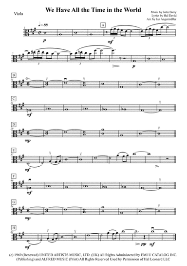 We Have All The Time In The World (arr. Jan Angermüller)