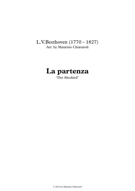 La partenza (arr. Maurizio Chiavaroli)