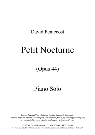 Petit Nocturne, Opus 44