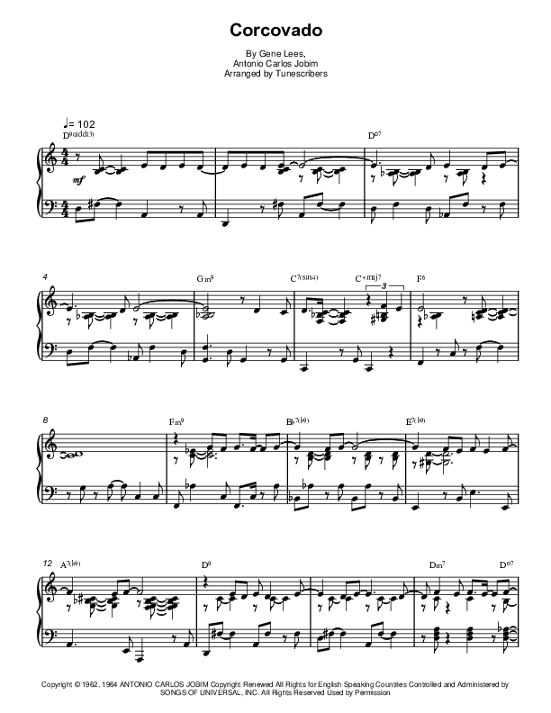 Corcovado (arr. Tunescribers)