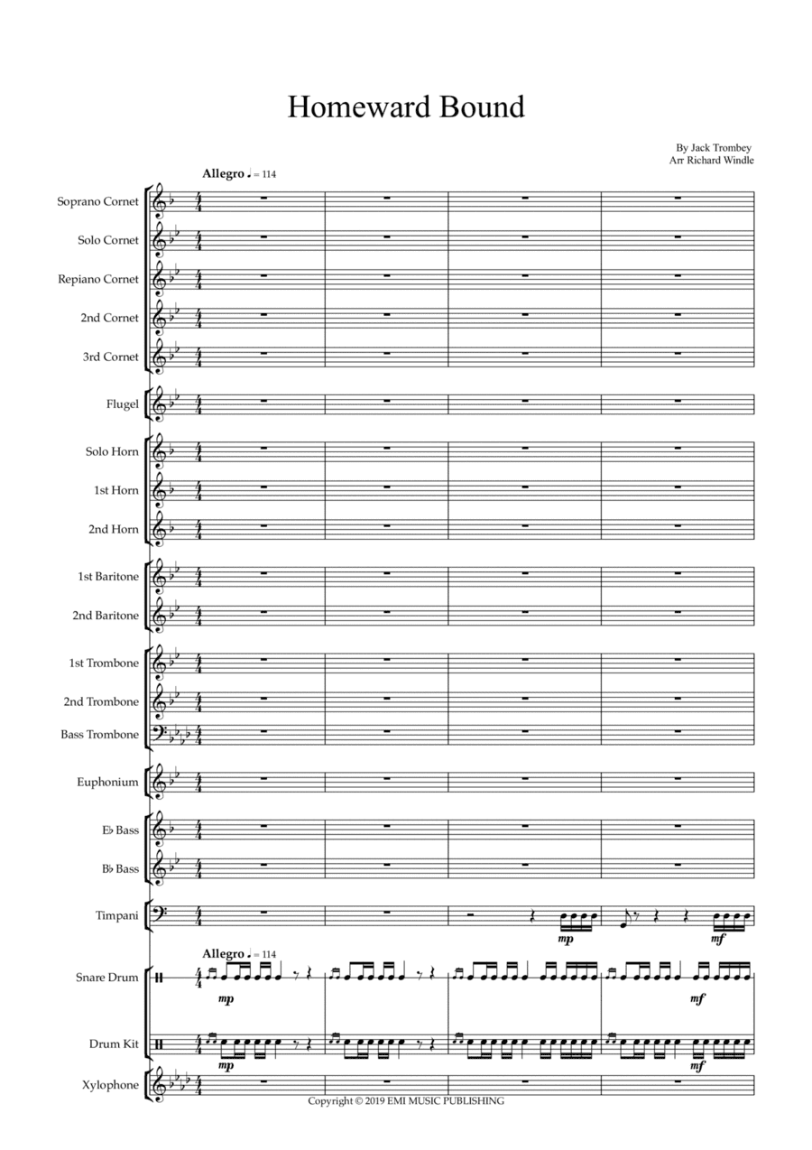 Homeward Bound (arr. Richard Windle)