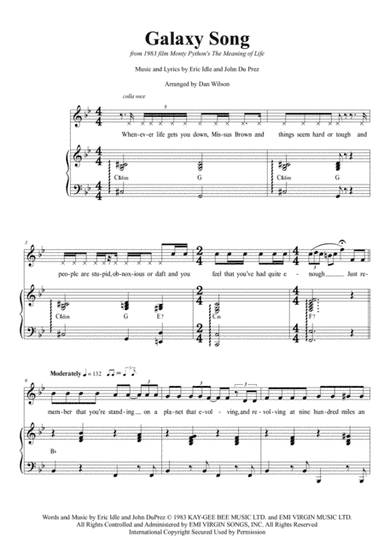 Galaxy Song (arr. Dan Wilson)
