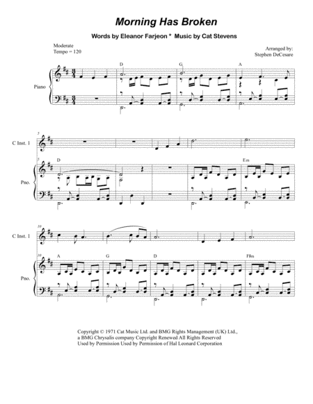 Morning Has Broken (arr. Stephen DeCesare)