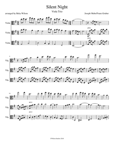 Silent Night--viola trio (arr. Beka Wilson)