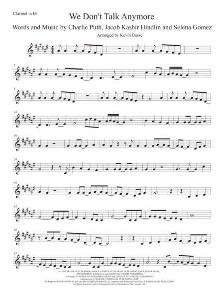We Don't Talk Anymore (arr. Kevin Busse)