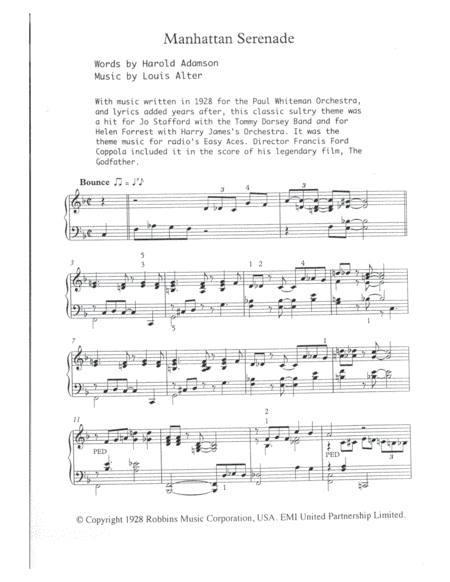 Manhattan Serenade (arr. Robert Blond)