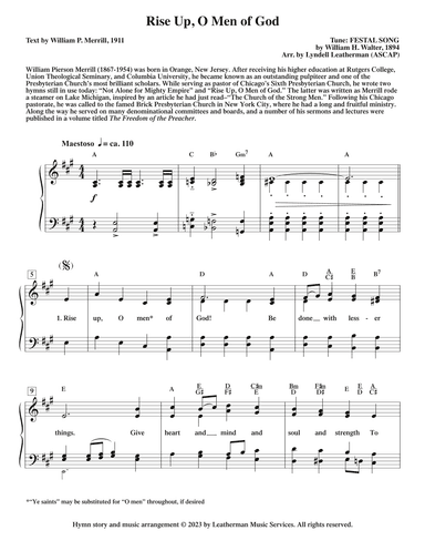 Rise Up, O Men of God (arr. Lyndell Leatherman)