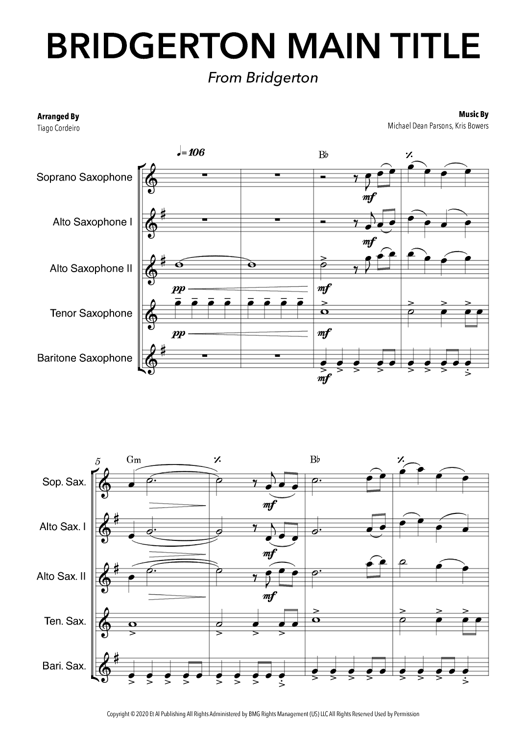 Bridgerton Main Title (arr. Tiago Cordeiro)