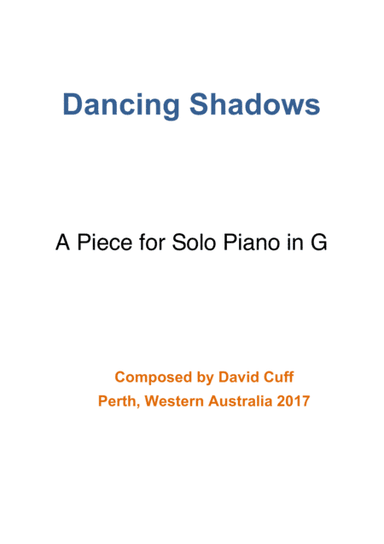 Dancing Shadows for Pianoforte in G