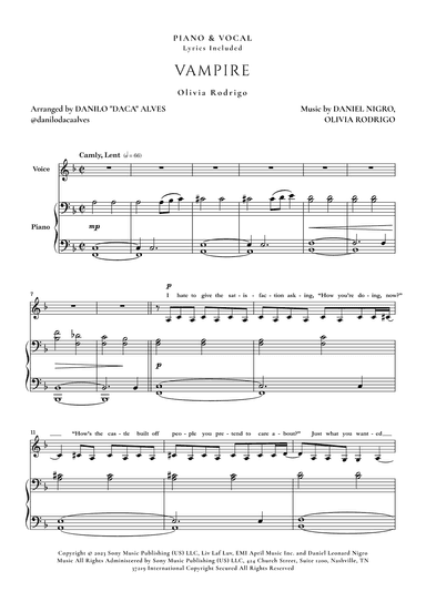 Vampire (arr. Danilo "Daca" Alves)