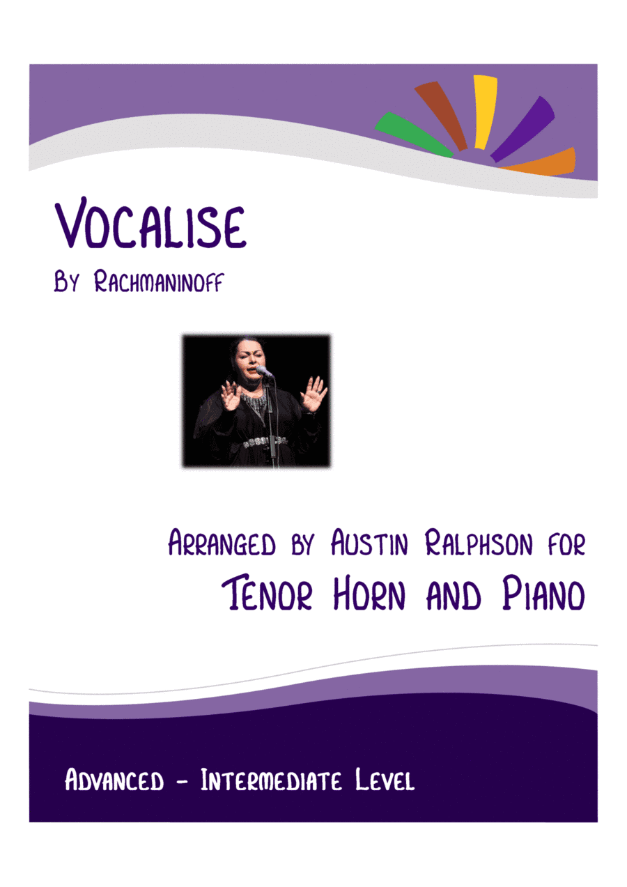 Vocalise (Rachmaninoff) - tenor horn and piano with FREE BACKING TRACK (arr. Austin Ralphson)