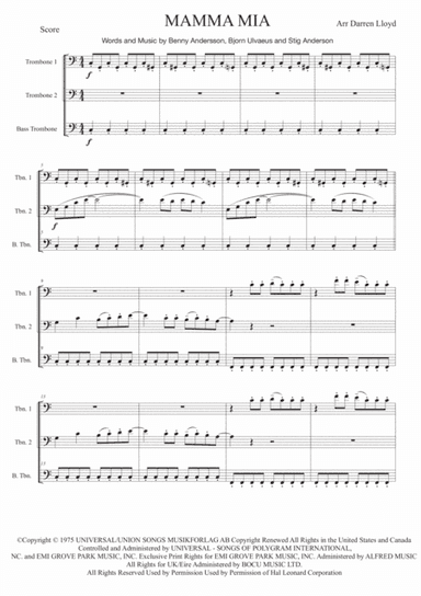 Mamma Mia (arr. Darren Lloyd)